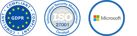 GDPR Compliant, ISO 27001 Certified, Microsoft Partner