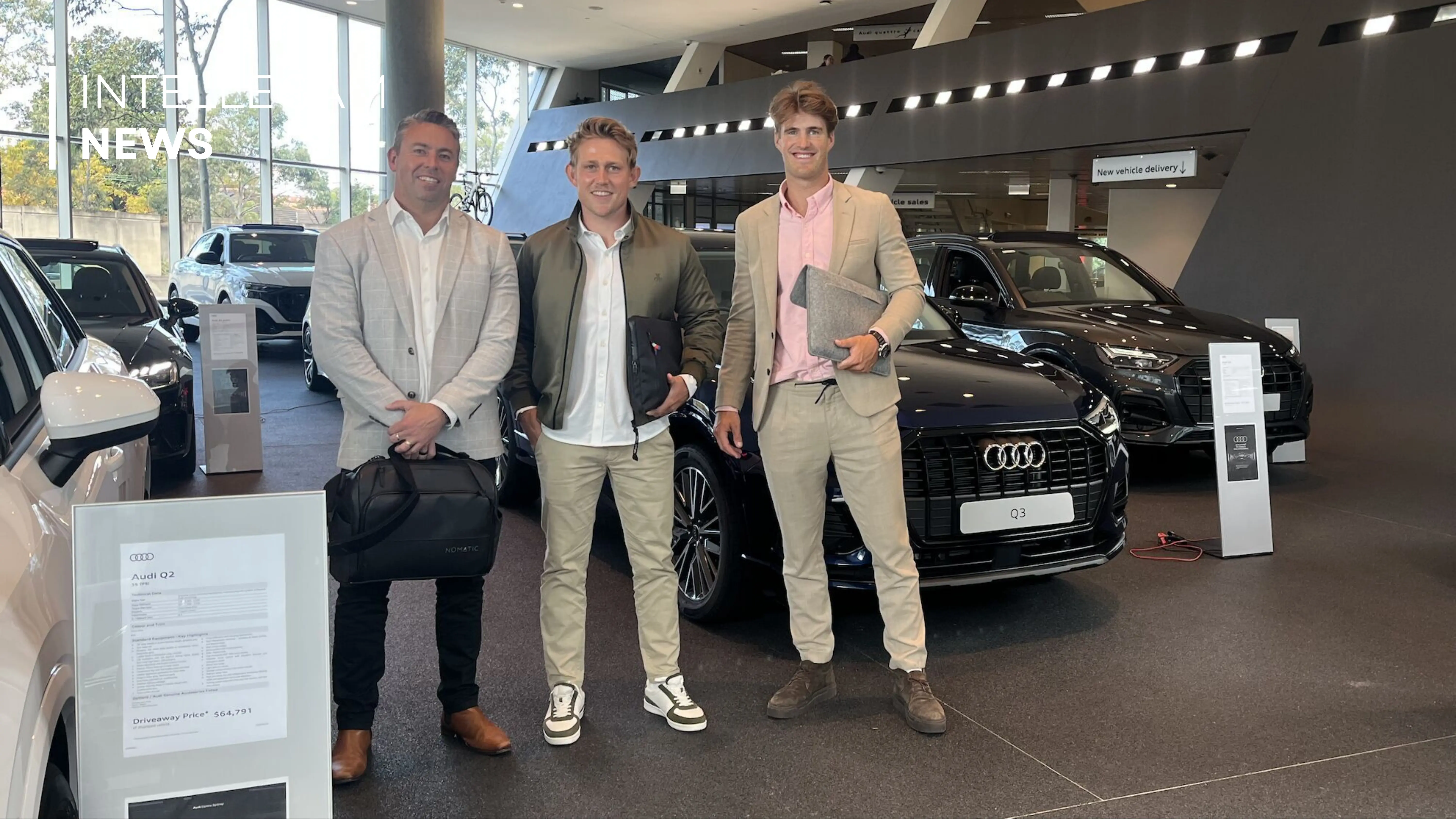 Intellegam team at Audi dealership with Q3
